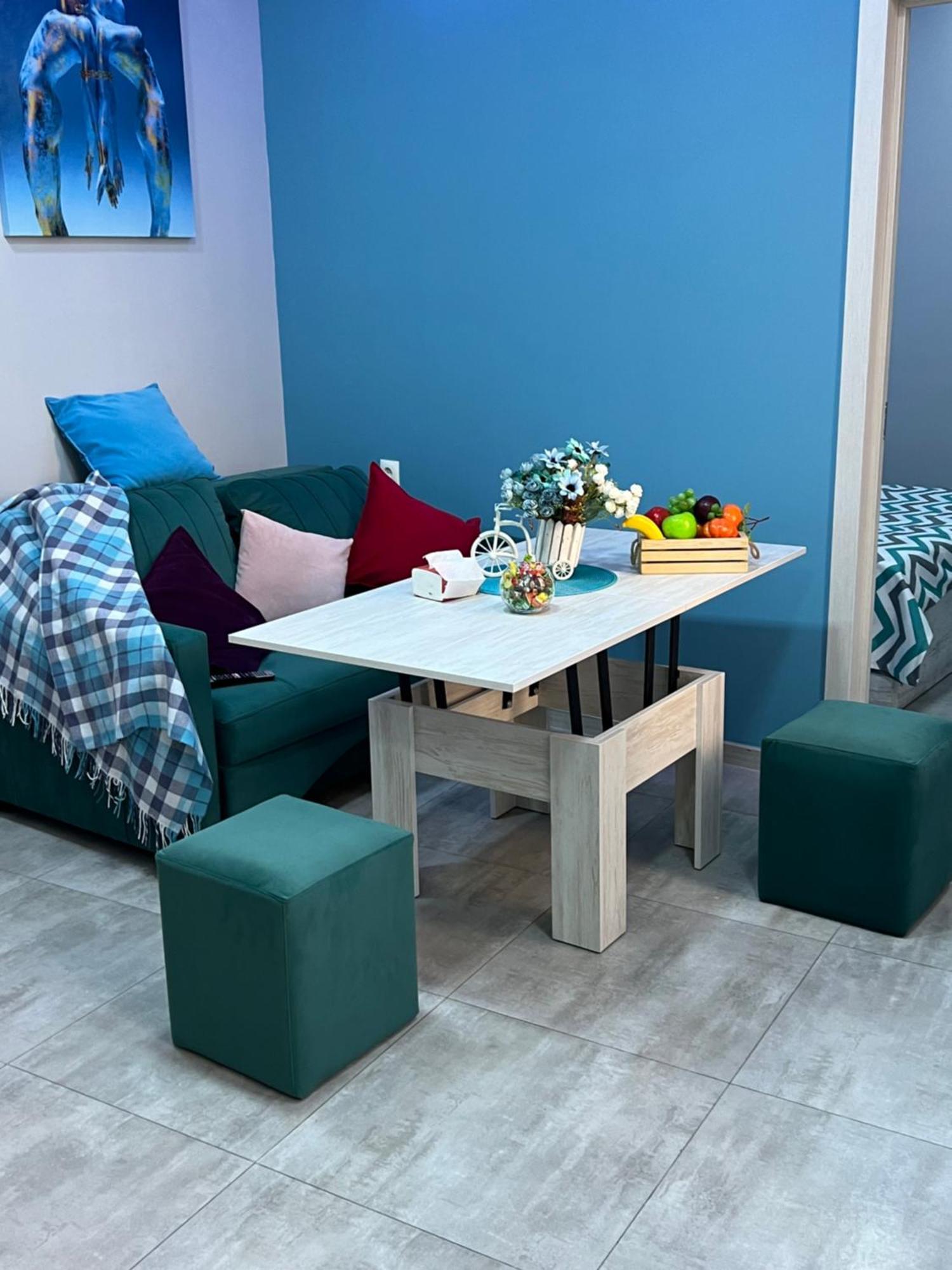 Cool Blue Interior Self Check In Apartment Ереван Екстериор снимка